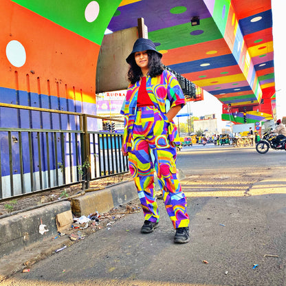 Quirky Rainbow Oversized Shirt