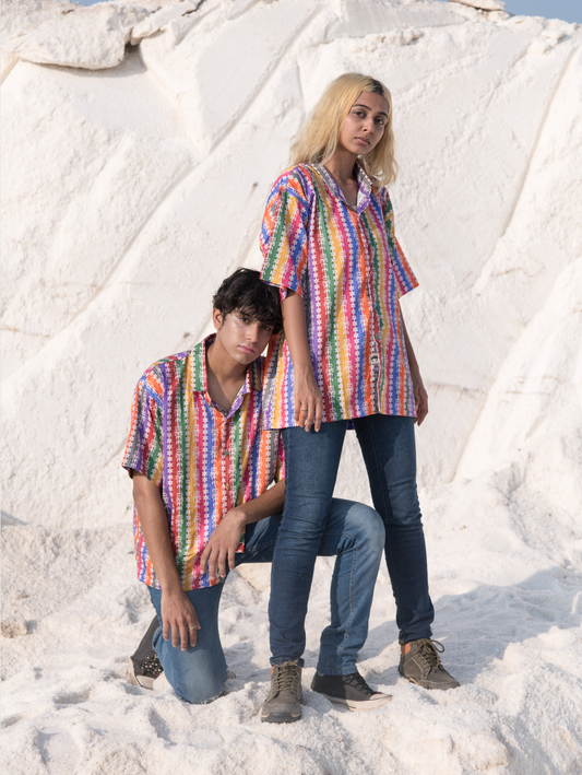 Royal Rainbow Oversized Shirt